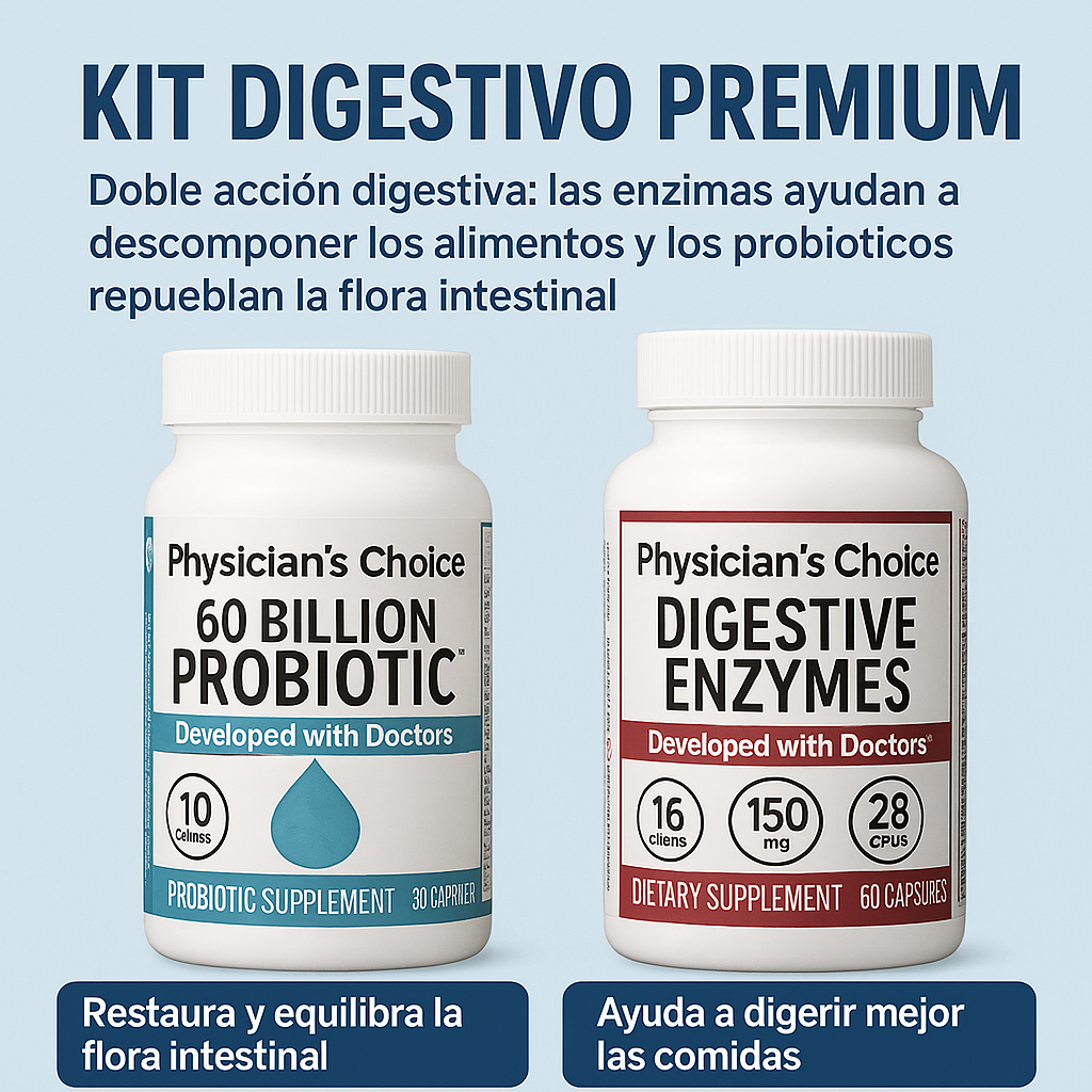 Kit Digestivo Premium 60 BILLON-DIGESTIVE. 120 Capsulas