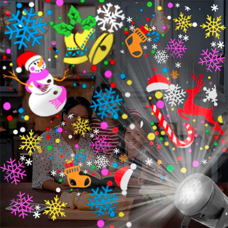 Proyector Navideño Multi Figuras Luz Led