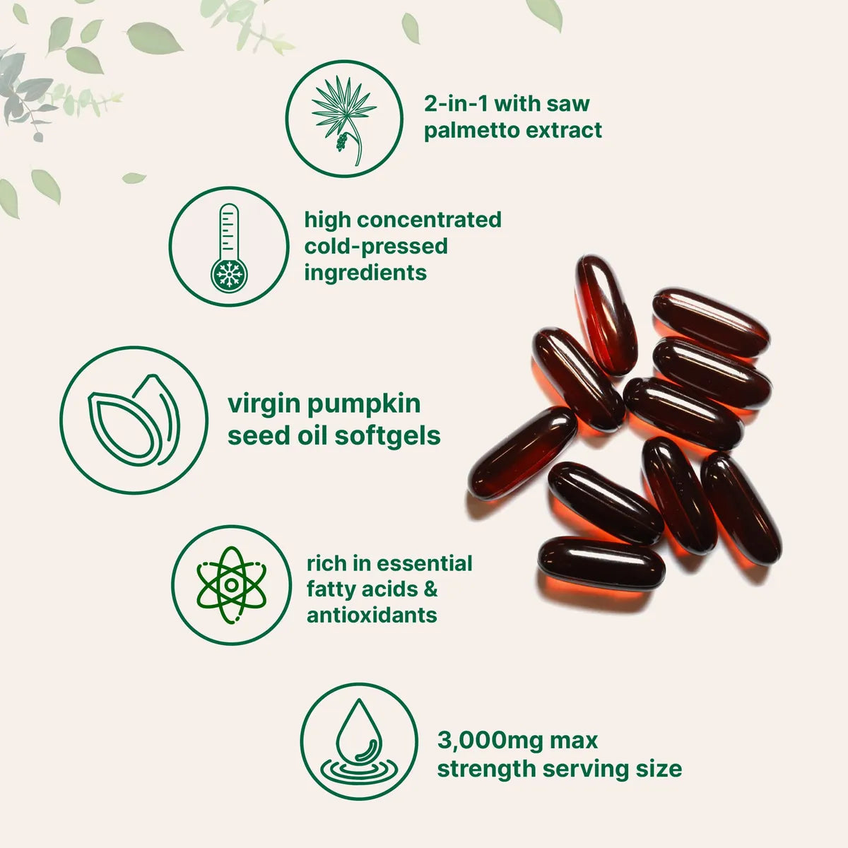 Capsulas de aceite semilla de calabaza