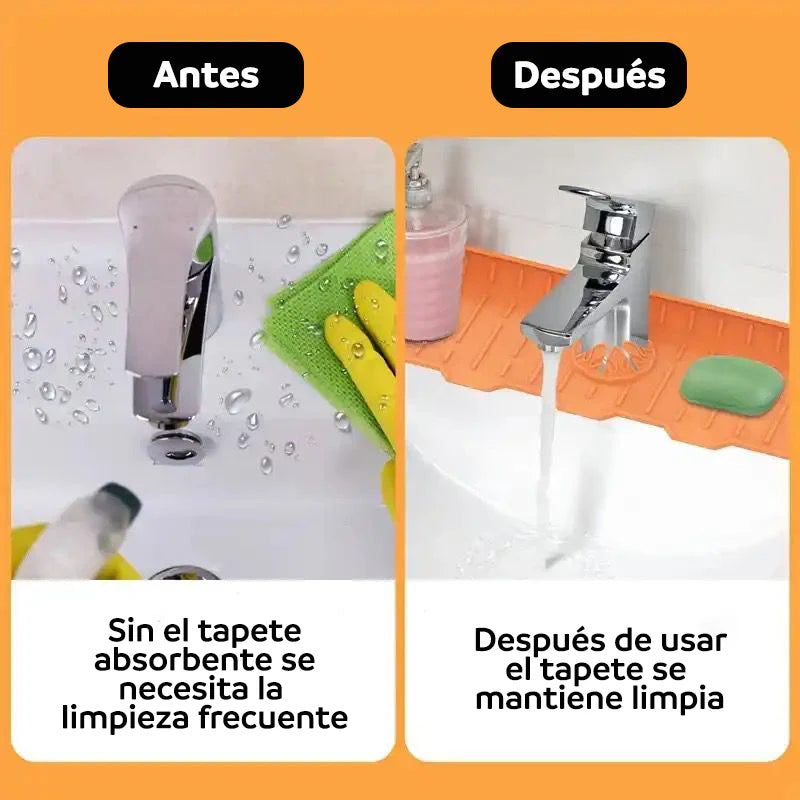 Alfombra Protector De Salpicaduras Grifo En Silicona