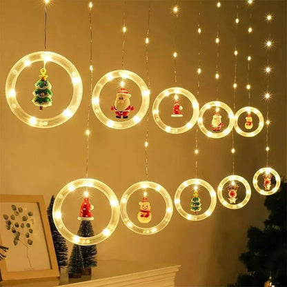 Aros navideños Cortina LED