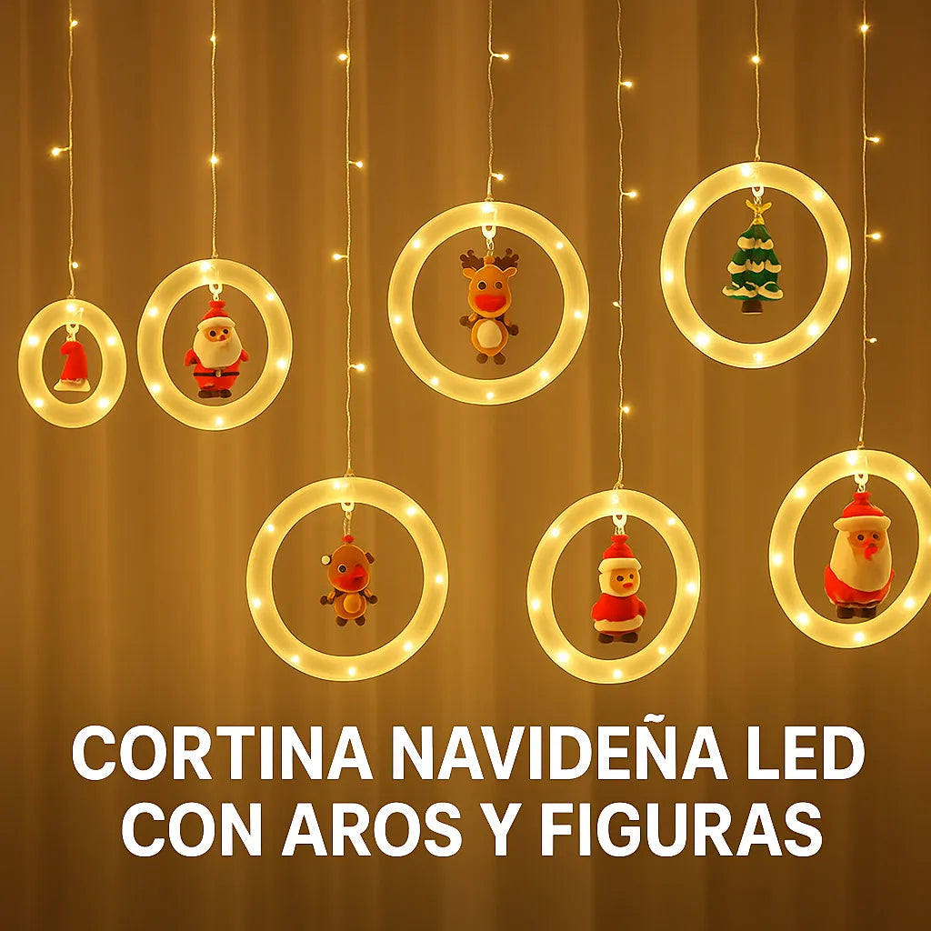 Aros navideños Cortina LED