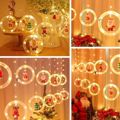 Aros navideños Cortina LED