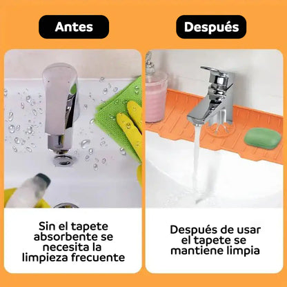 Alfombra Protector De Salpicaduras Grifo En Silicona